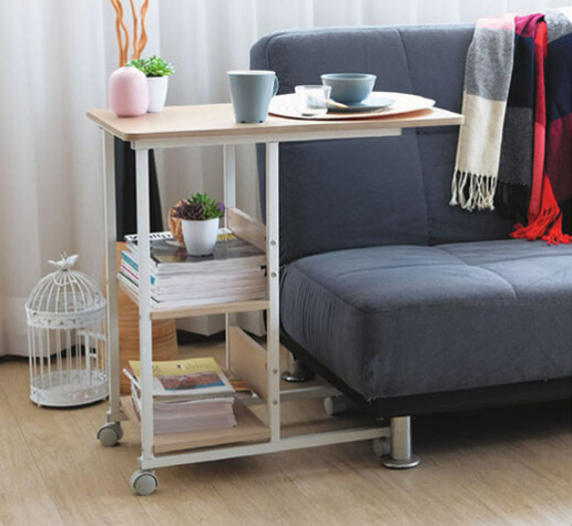 D644-10 艾恩原木色美學邊桌 防潑水/耐熱/DIY