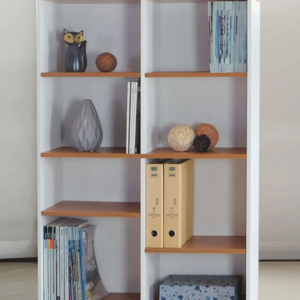 D644-11 原木+白色八格收納置物櫃 DIY