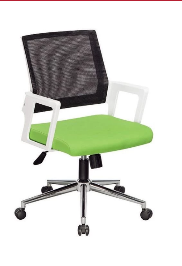 D644-17 綠色 OD-983B-1 白扶手辦公椅