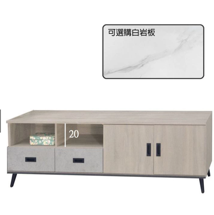 F87-10 K06#6尺長櫃 白岩板