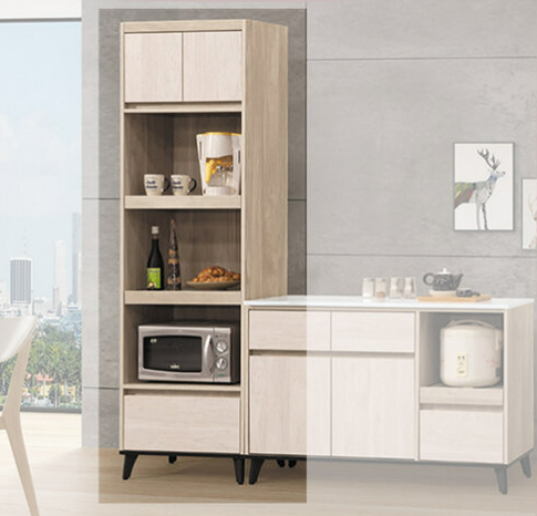 D702-5 瑪德琳淺橡木雙色2尺電器櫃