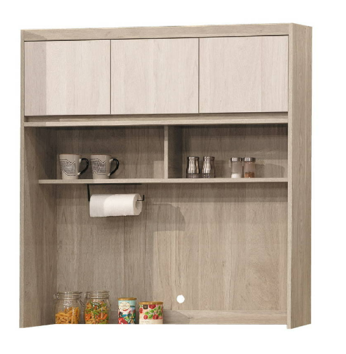 D702-6 瑪德琳淺橡木雙色 4尺餐櫃上座