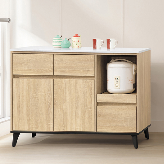 D703-4 約書亞橡木4尺岩板餐櫃下座