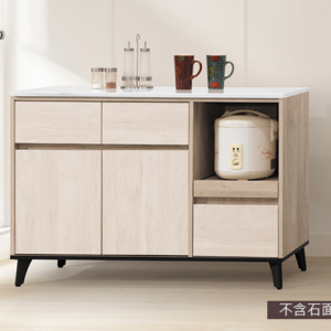 D702-7 瑪德琳淺橡木雙色4尺餐櫃下座