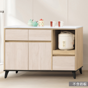 D704-3 卡洛斯橡木雙色4尺餐櫃下座