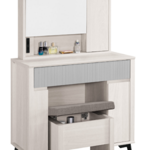 A1041-1 喬倫斯2.7尺化妝台 全組 含椅附插座 附活動隔板1大2小片