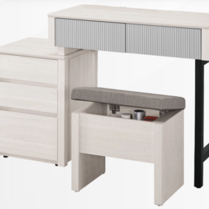 A1041-4 喬倫斯2.7尺伸縮化妝台下座 含椅 可左右擺放