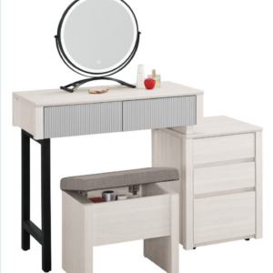 A1041-3 喬倫斯2.7尺伸縮化妝台 全組 含椅 可左右擺放