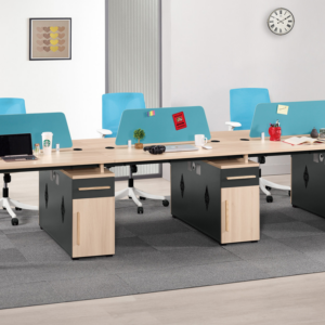 A1576-1 勞倫斯六人辦公桌 門抽雙邊造型 雙邊使用