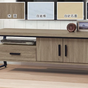 F88-5 314#工業風灰橡4尺長櫃 12MM白岩板