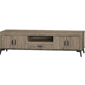 F89-2灰橡7尺電視櫃 白砂石面