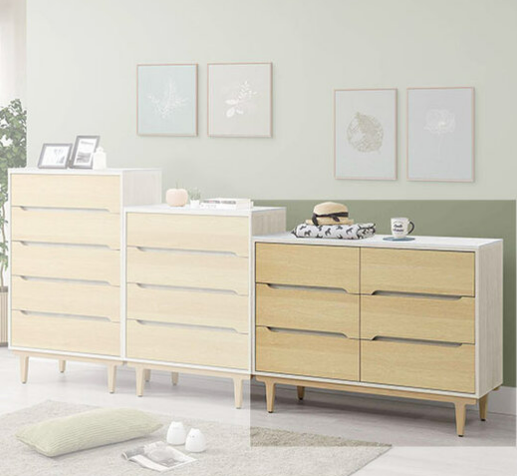 341-4 帕特木面六斗櫃 腳高16公分