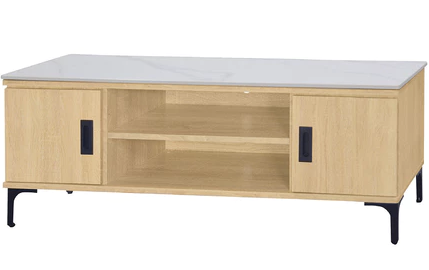 F91-6 志明梧桐4尺電視櫃 12MM白岩板