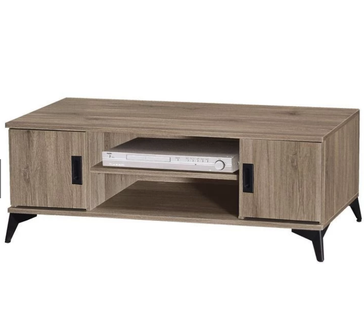 F91-14 志明灰橡4尺電視櫃 12MM白岩板