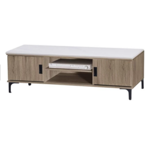 F91-19 志明灰橡5尺電視櫃 白砂石面