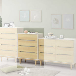 343-5 帕特木面四斗櫃 腳下緣高度16公分