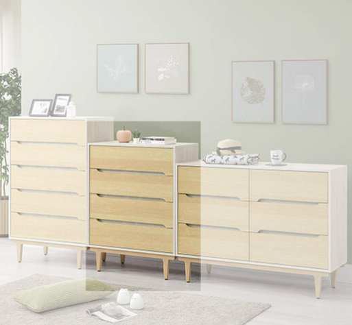 343-5 帕特木面四斗櫃 腳下緣高度16公分