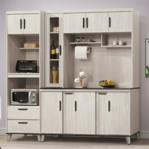 D706-1 炭燒白7尺石面餐櫃組