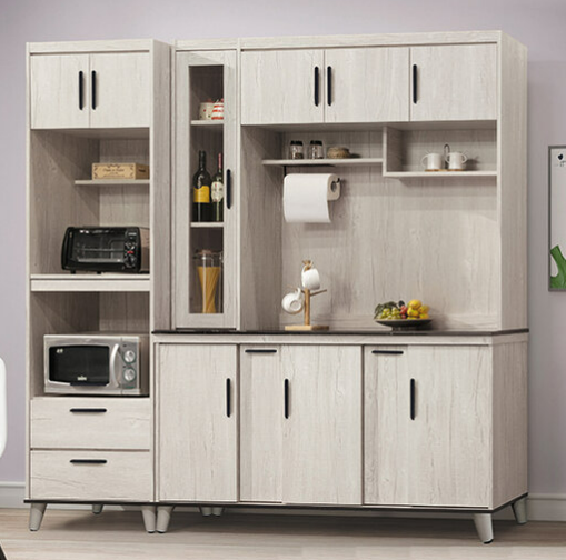 D706-1 炭燒白7尺石面餐櫃組