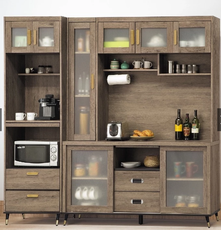 D707-1 戴維斯灰橡7尺拉門餐櫃