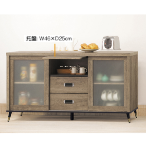 D707-5 戴維斯灰橡5尺拉門餐櫃 下座