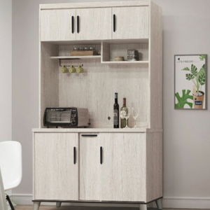 D706-7 炭燒白4尺餐櫃組