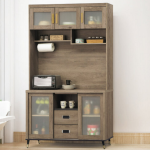 D707-6 戴維斯灰橡4尺拉門餐櫃 全組