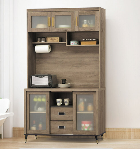 D707-6 戴維斯灰橡4尺拉門餐櫃 全組