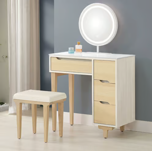 346-5 帕特3尺岩板鏡台 含椅 鏡座高度80.2公分