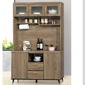 D708-7 戴維斯灰橡4尺餐櫃 全組