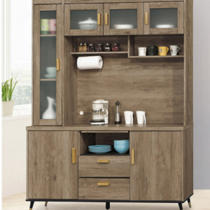 D708-9 戴維斯灰橡5尺餐櫃 全組