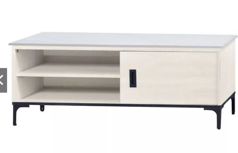 F96-2 原切白4尺電視櫃 12MM白岩板