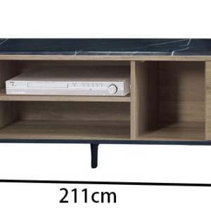 F95-15 灰橡7尺電視櫃 白砂石面