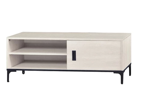 F96-5 原切白4尺電視櫃 木面