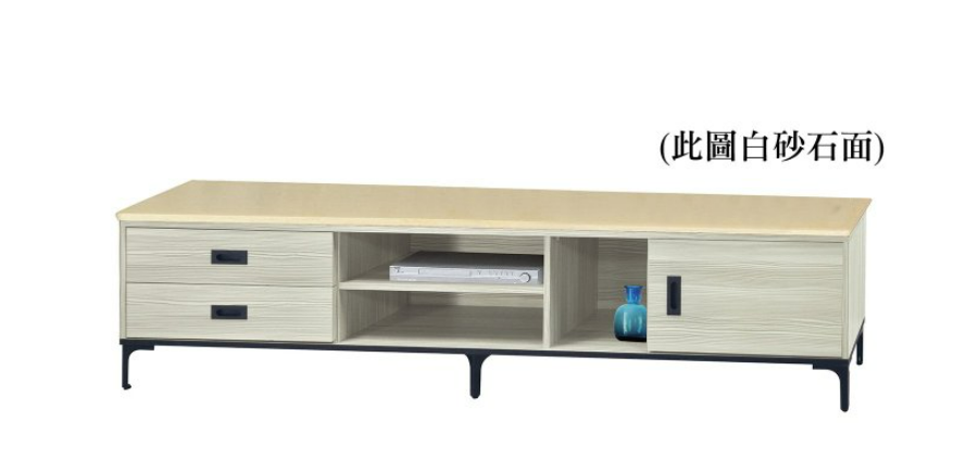 F97-4 雪松6尺電視櫃 白砂石面