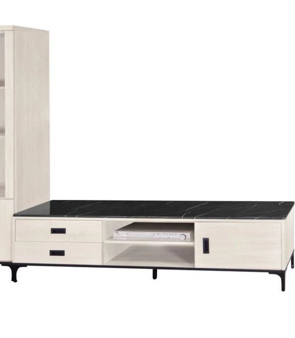 F96-11 原切白6尺電視櫃 12MM白岩板