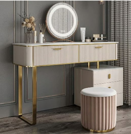 C629-3 B5化妝台 全組 含側櫃 +椅 +鏡子  恕不拆賣