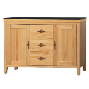 D716-6 加賀原木4尺黑石餐櫃下座