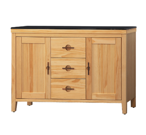 D716-6 加賀原木4尺黑石餐櫃下座