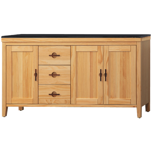 D716-7 加賀原木5.3尺黑石餐櫃下座