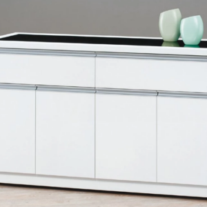 D717-4 貝拉白色5尺碗碟櫃下座