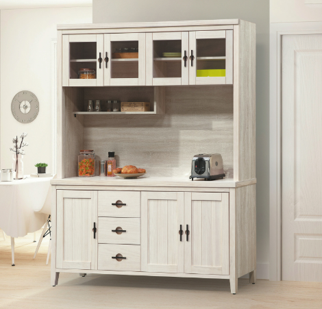 D715-7 加賀洗白5.3尺餐櫃  全組