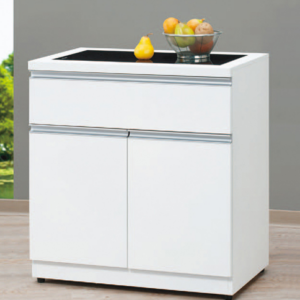 D717-6 貝拉白色2.5尺碗碟櫃下座