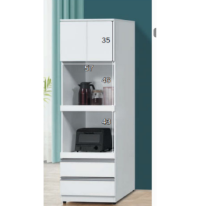 D717-7 貝拉白色2尺收納高櫃