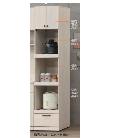 D720-4 白鋼刷單色1.5尺電器櫃