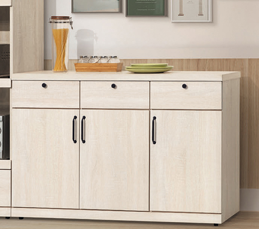 D720-6 白鋼刷4尺餐櫃 單色