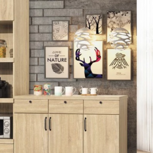 D721-4 梧桐原切4尺餐櫃 單色