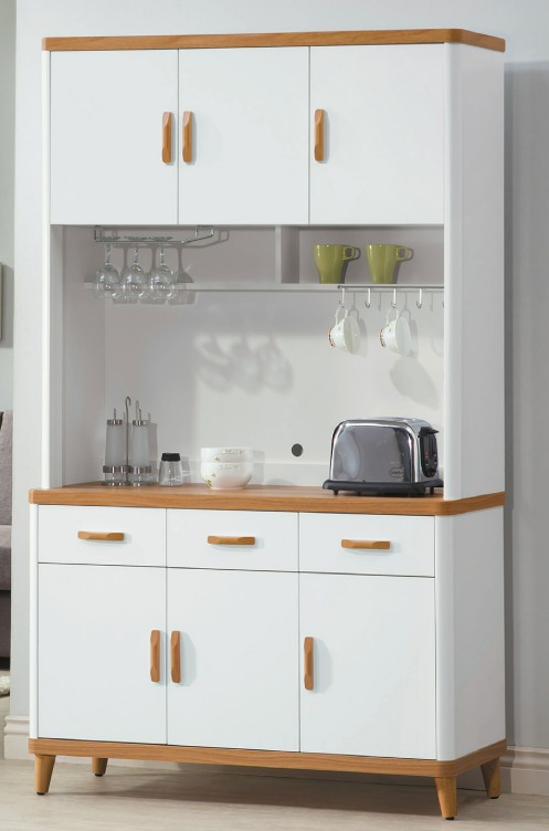 D723-5 寶格麗4尺餐櫃 全組 上下座門內皆附活動隔板*1