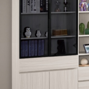 A1598-3 丹尼斯2.7尺鋁門中抽書櫥 附活動隔板*3