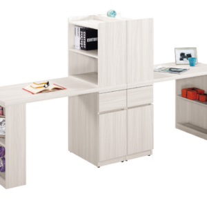 A1596-1 丹尼斯8尺多功能組合書桌  附活動隔板*2 桌面4尺+4尺